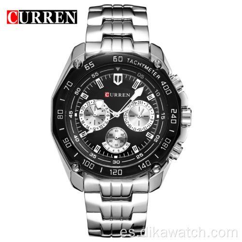 Reloj CURREN 8077 para hombre, reloj de pulsera deportivo resistente al agua de marca de lujo superior, cronógrafo de cuarzo, reloj militar Masculino